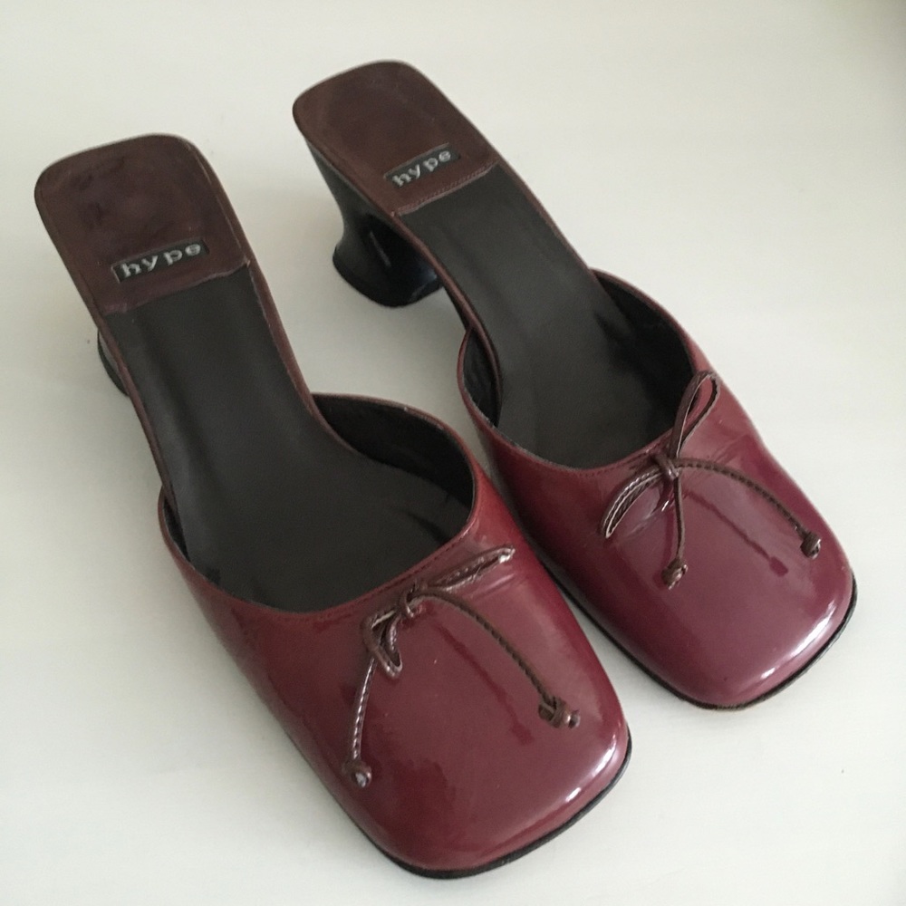 Plum Patent Leather Mules - 7M